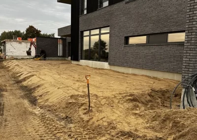 Bauvorhaben Edvin Außenanlage im Bau